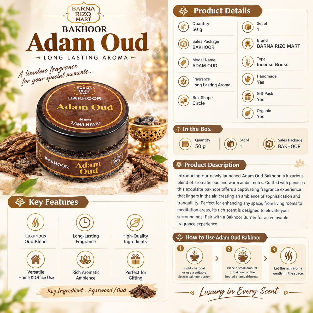 Bakhoor Combo - Chips / Granules  - Al Mumina & Adam Oud (A)