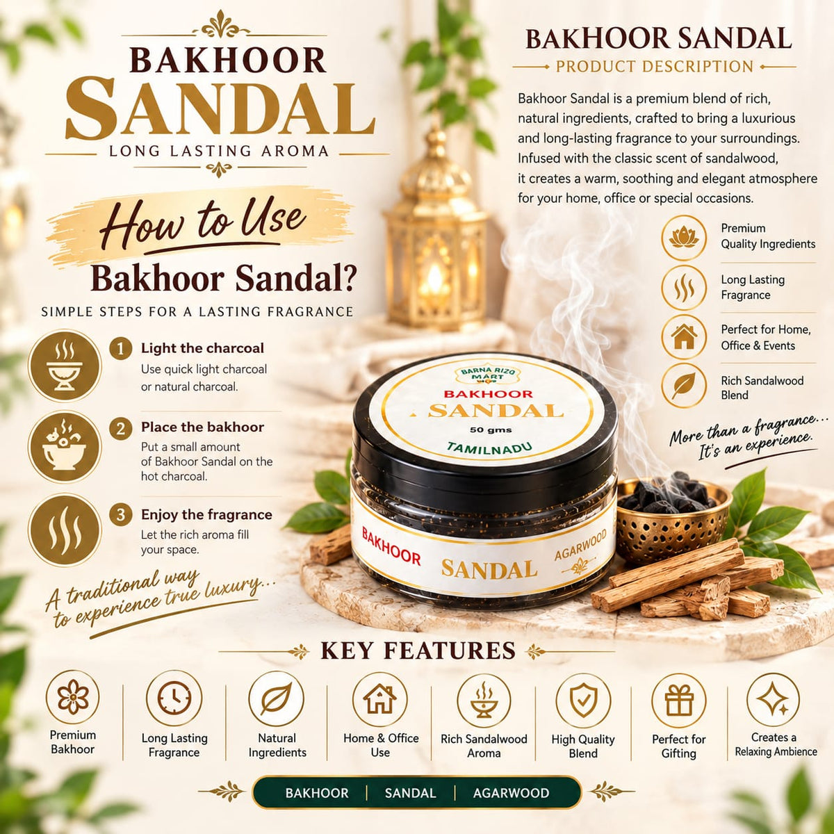 Adam Oud Bakhoor — Sandal